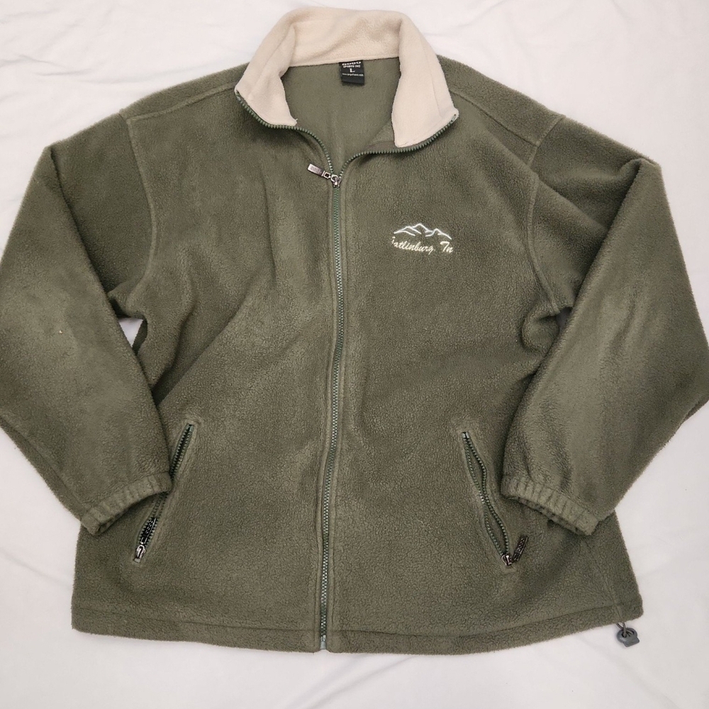 Gogo men's size large Gatlinburg TN green jacket #P5